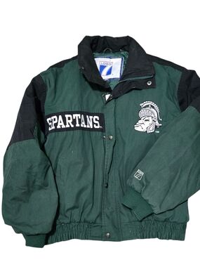 RARE Vintage Logo 7 Michigan State MSU starter puffer Jacker from the 1990s